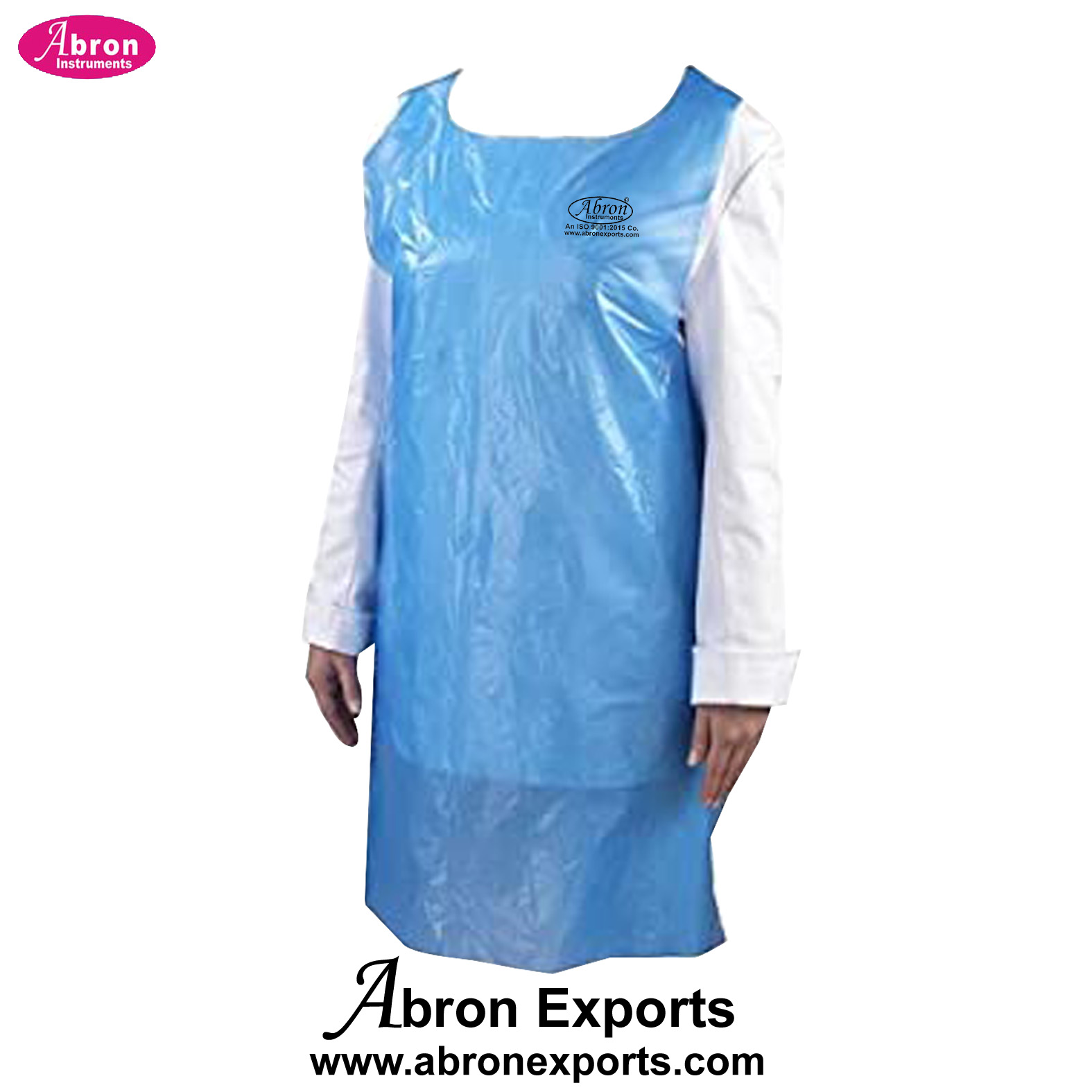 Apron Blue Disposable Front Water Proof Disposable 100pc Abron ABM-2652APD 